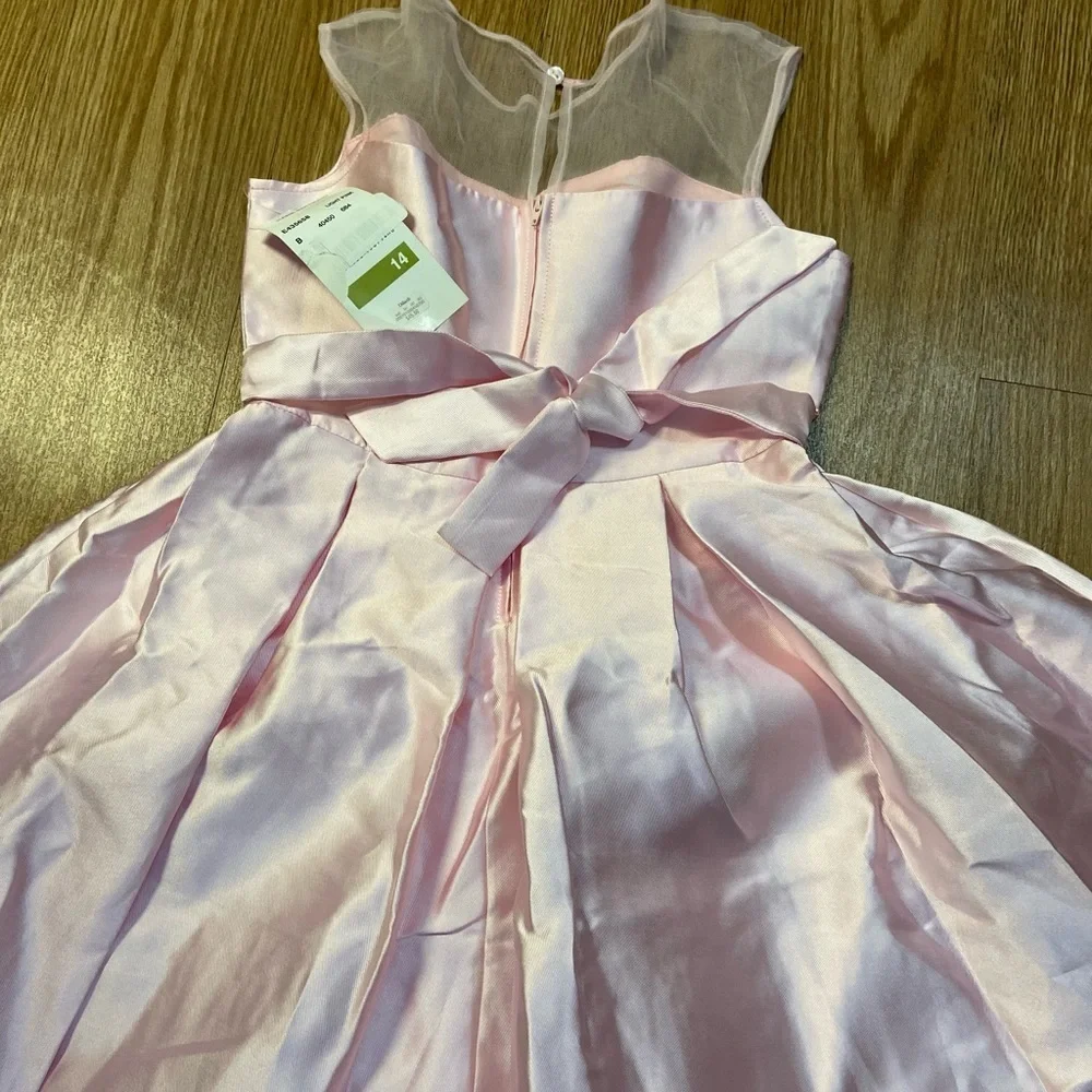 Rare editions pink girls flare dress